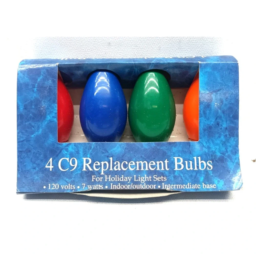 VTG [5x] Bulbs Lg C9 New Old Stock Christmas Bulbs [5 x Packs 4] 20 BULB BUNDLE!